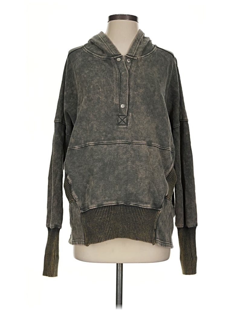 Pre-owned Aemi + Co Zip Up Hoodie In Gray