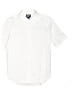 Lands' End Solid White Short Sleeve Button-Down Shirt Size 14 - photo 1
