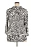Charter Club Animal Print Silver 3/4 Sleeve Blouse Size XXL - photo 2