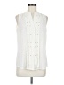 Cache 100% Polyester Ivory Sleeveless Blouse Size M - photo 1