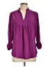 Brixon Ivy 100% Polyester Purple 3/4 Sleeve Blouse Size L - photo 1