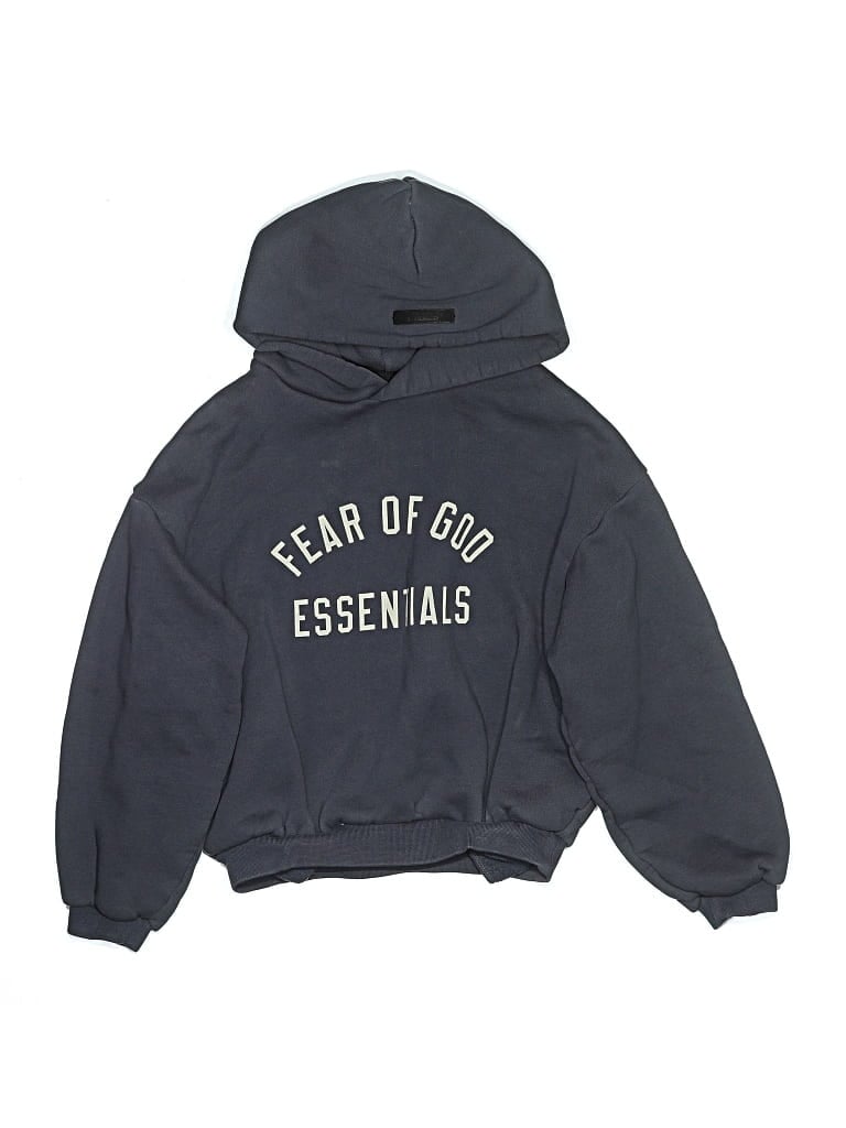 Pre-owned Essentials Kids' Pullover Hoodie In Gray