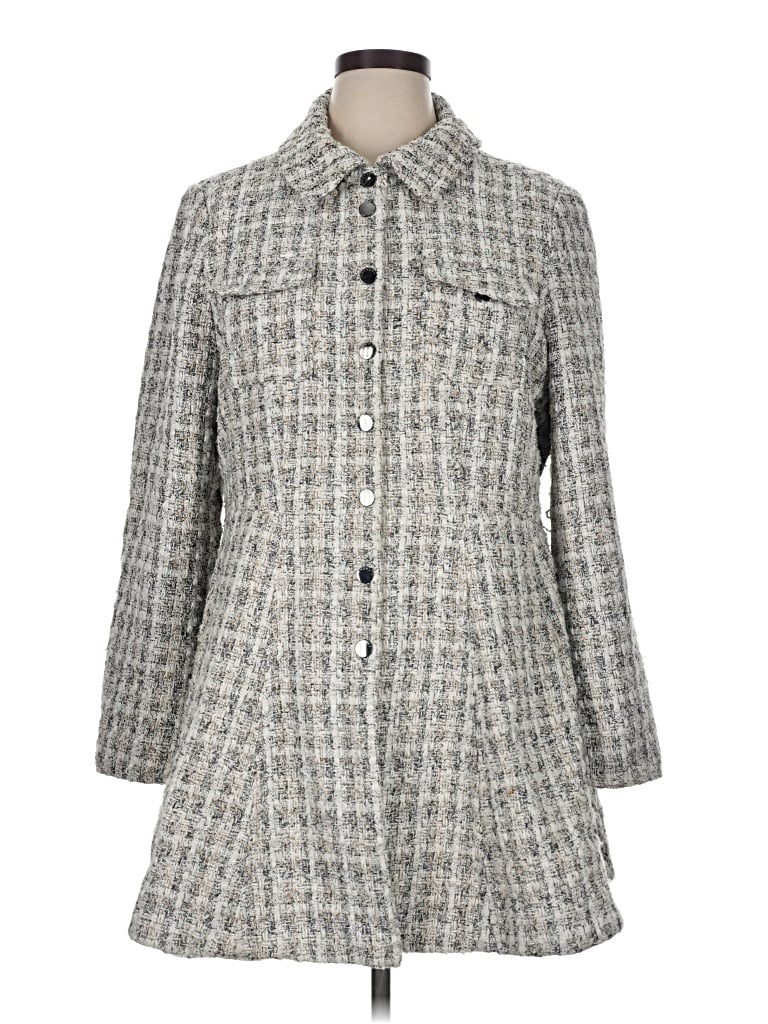 Pre-owned Laundry By Shelli Segal Coat In Gray