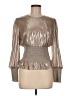 Wilfred Metallic Silver Long Sleeve Blouse Size M - photo 1