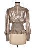 Wilfred Metallic Silver Long Sleeve Blouse Size M - photo 2
