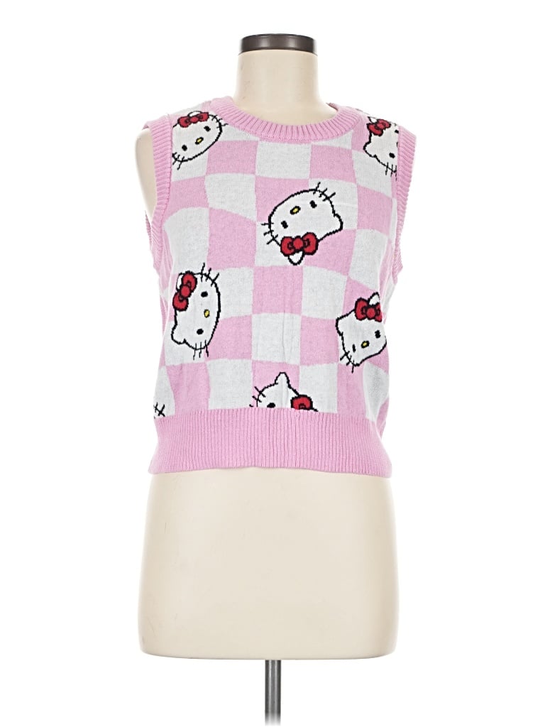 Pre-owned Hello Kitty Sweater Vest In Pink