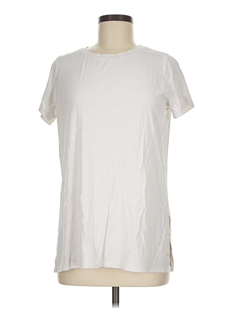 Pre-owned Spanx Short Sleeve T-shirt In Ivory
