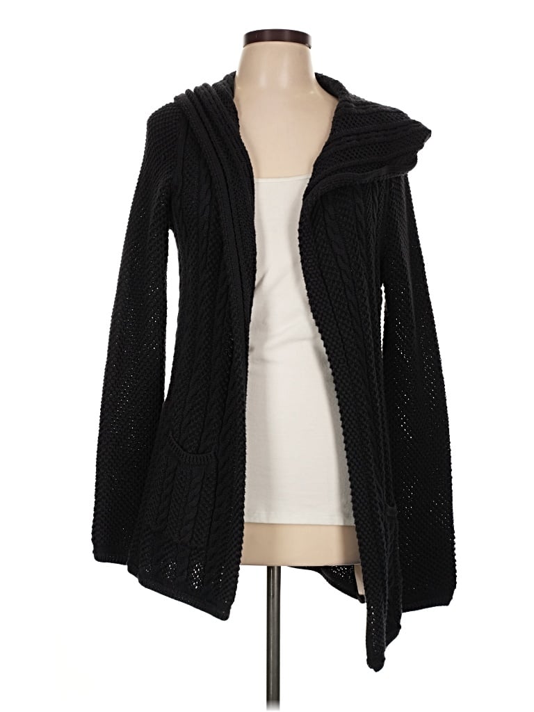 Pre-owned Massimo Dutti Cardigan Sweater In Black
