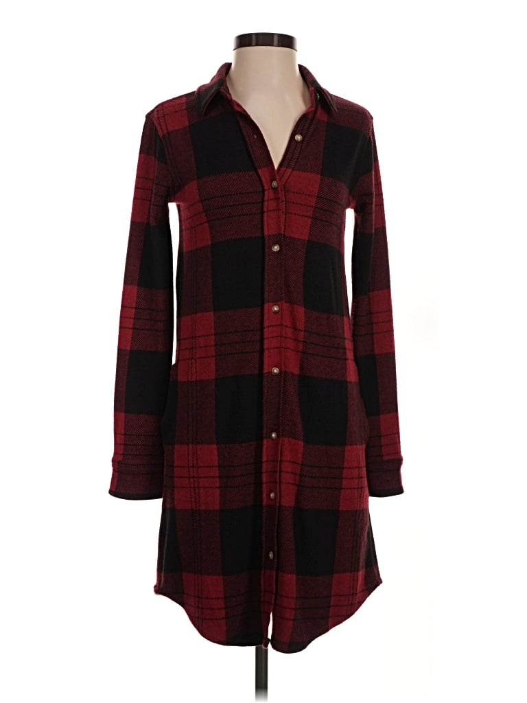 Pre-owned Faherty Long Sleeve Button Down Shirt In Burgundy