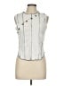 Pol Silver Ivory Sleeveless Blouse Size L - photo 1