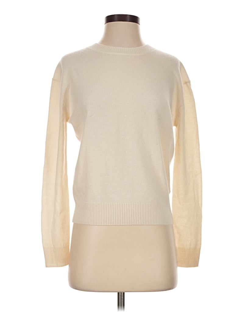 Pre-owned Massimo Dutti Cashmere Pullover Sweater In Ivory