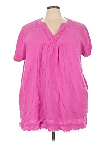 Zenana Short Sleeve Blouse (view 1)