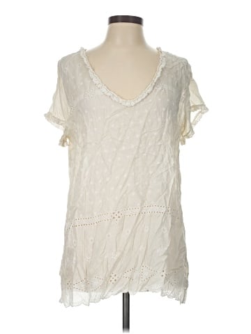 Johnny Was Short Sleeve Silk Top (view 1)