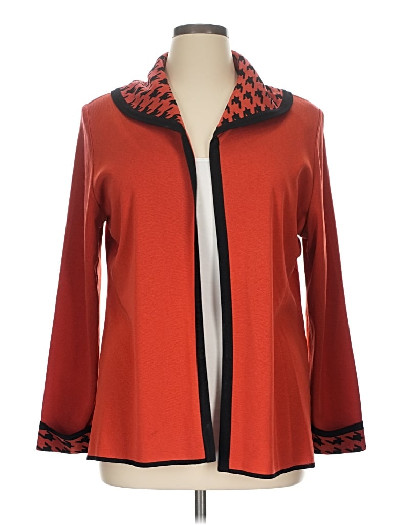 Pre-owned Misook Cardigan Sweater In Red