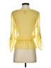 Cache 100% Polyester Yellow 3/4 Sleeve Blouse Size XS - photo 2