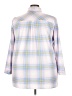 Woman Within Plaid Blue 3/4 Sleeve Blouse Size 22 - 24 - photo 2