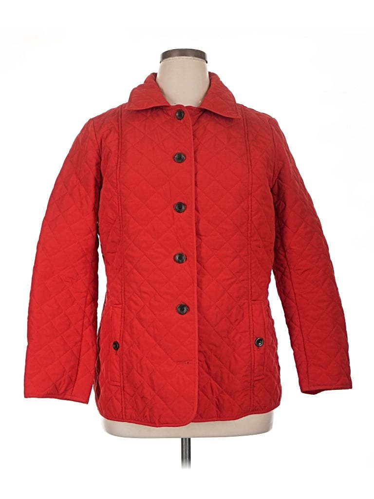 Pre-owned Jjill Coat In Red
