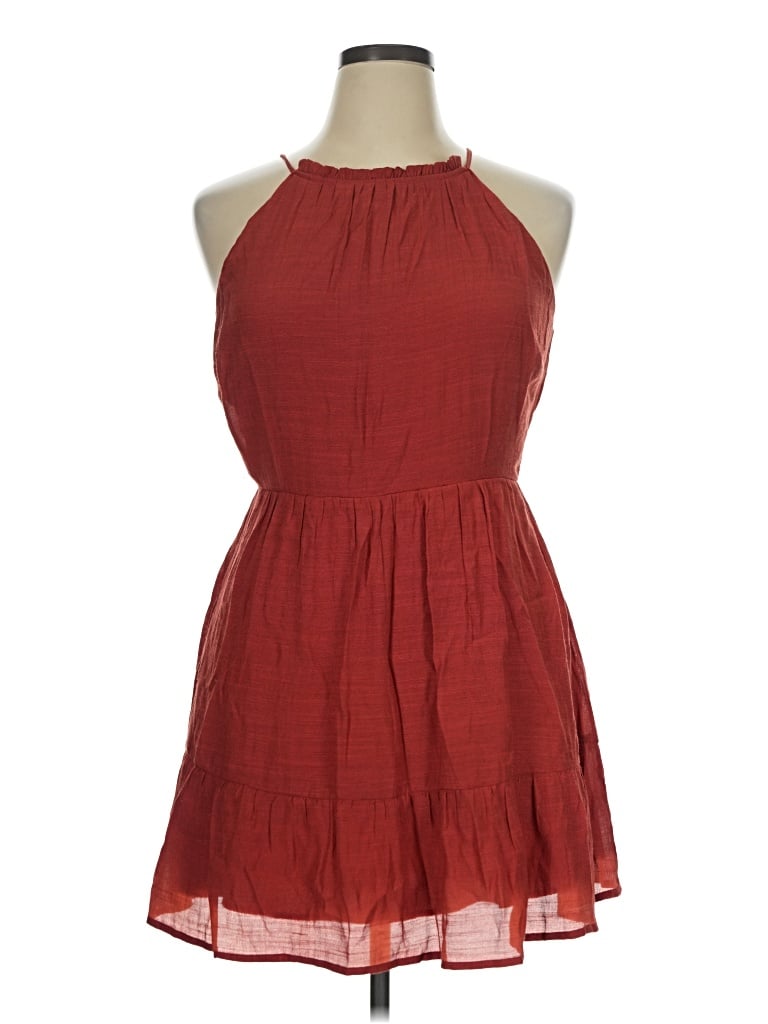 Pre-owned Trixxi Casual Dress In Burgundy