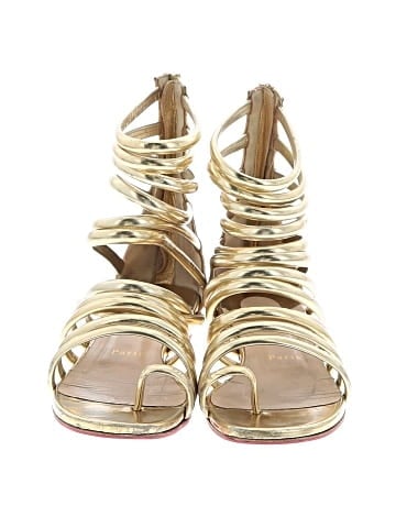 Christian Louboutin Leather Catchetta Flat Sandals  (view 2)