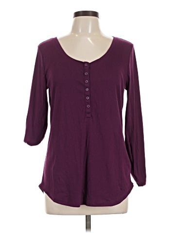 a.n.a. A New Approach Long Sleeve Henley (view 1)