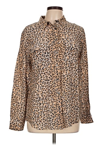 Equipment Long Sleeve Silk Top (view 1)