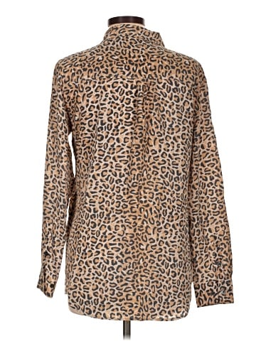 Equipment Long Sleeve Silk Top (view 2)