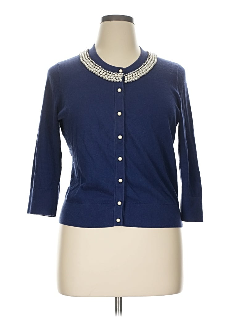 Pre-owned Kate Spade New York Cardigan Sweater In Blue