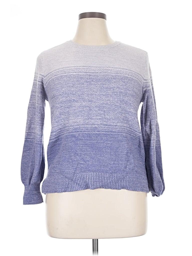 Pre-owned Gloria Vanderbilt Pullover Sweater In Blue
