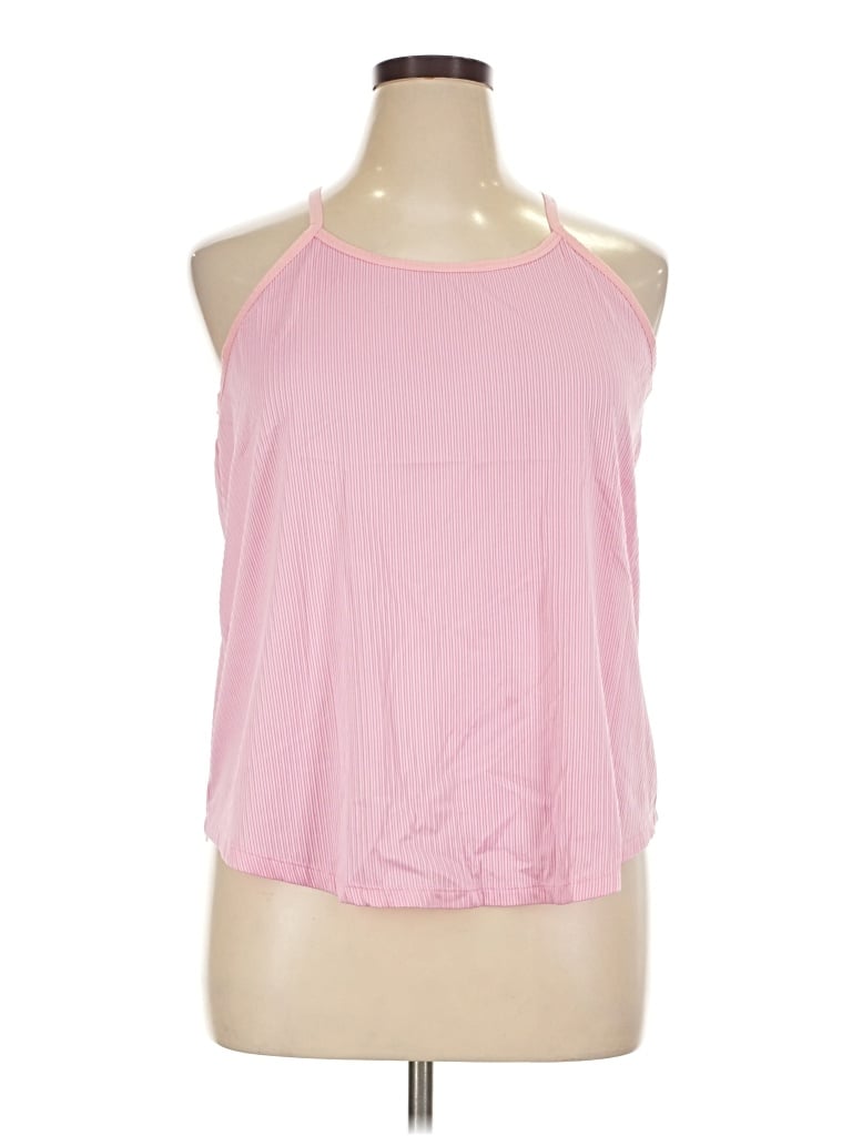 Pre-owned Tek Gear Tank Top Pink Halter Neckline Tops