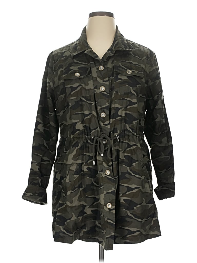 Pre-owned Torrid Trenchcoat In Green