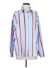 Unbranded Stripes Blue Long Sleeve Button-Down Shirt Size S - photo 1