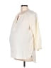 NOM 100% Cotton Ivory 3/4 Sleeve Blouse Size L - photo 1