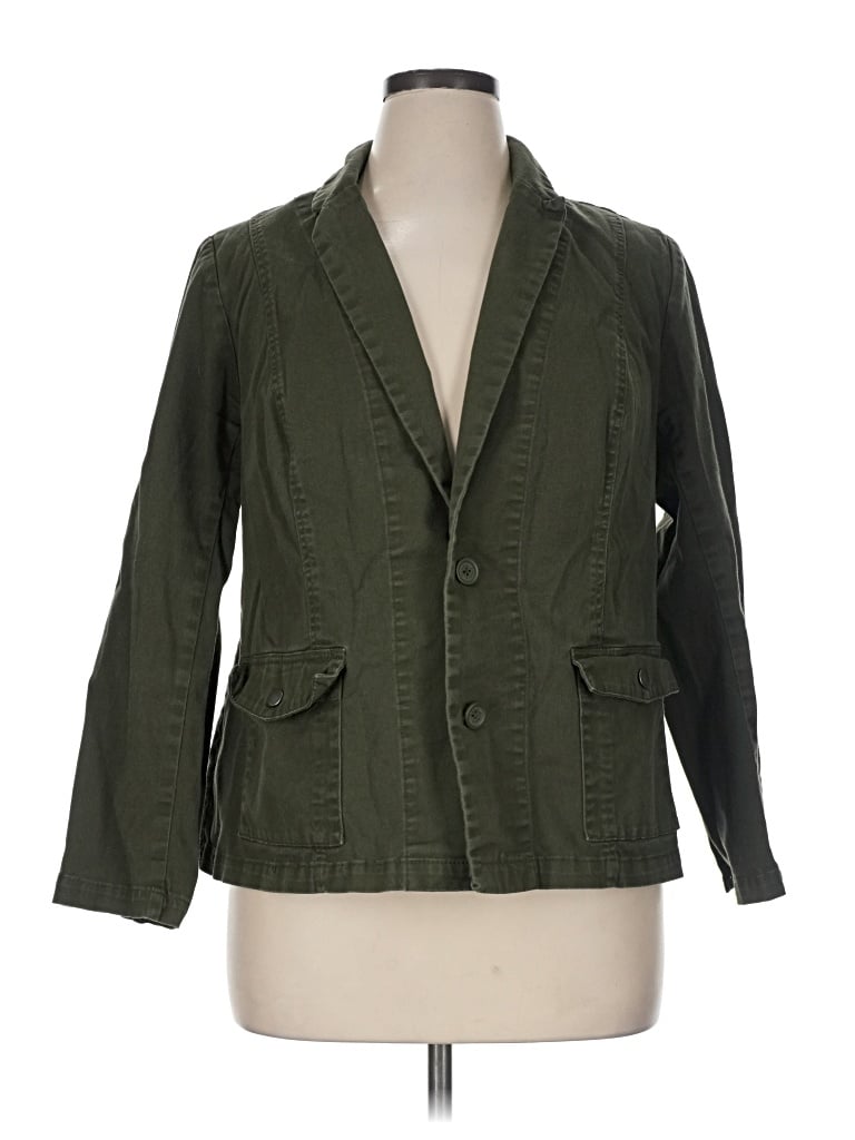 Pre-owned Torrid Blazer Jacket In Green