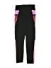 Justice Color Block Black Track Pants Size 10 - photo 2