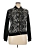 August Silk Graphic Black Track Jacket Size L - photo 1
