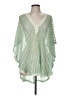 Francesca's 100% Polyester Green Poncho One size - photo 1