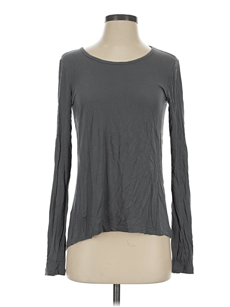 Pre-owned Bcbgmaxazria Long Sleeve T-shirt In Gray