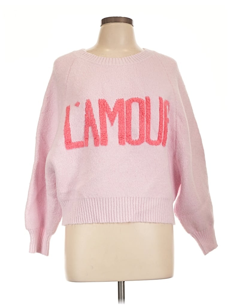 Pre-owned Bucketlist Pullover Sweater In Pink