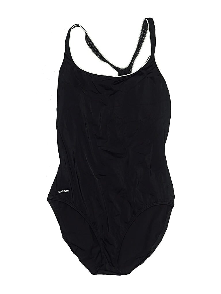 Pre-owned Speedo One Piece Swimsuit In Black