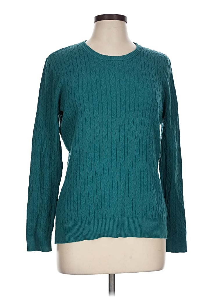 Pre-owned Basic Editions Pullover Sweater In Teal