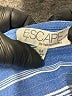 Escada Stripes Blue 3/4 Sleeve Button-Down Shirt Size M - photo 7