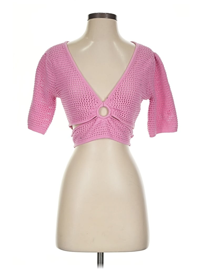 Pre-owned Le Lis Cardigan Sweater In Pink