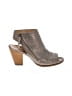 Paul Green 100% Leather Gray Heels Size UK 7 / US 9 - photo 1