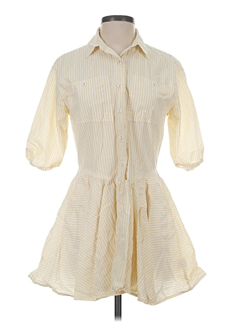 Pre-owned Buttons Casual Dress In Ivory