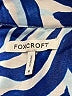 Foxcroft 100% Cotton Animal Print Blue Long Sleeve Blouse Size 4 - photo 7