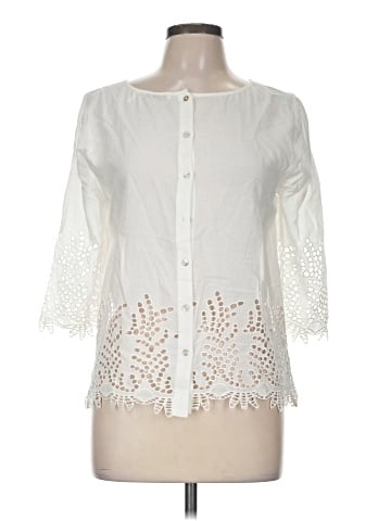 Three Dots 3/4 Sleeve Blouse (view 1)