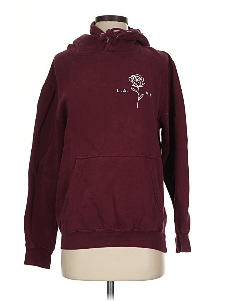 Pre-owned Rsq Pullover Hoodie In Burgundy