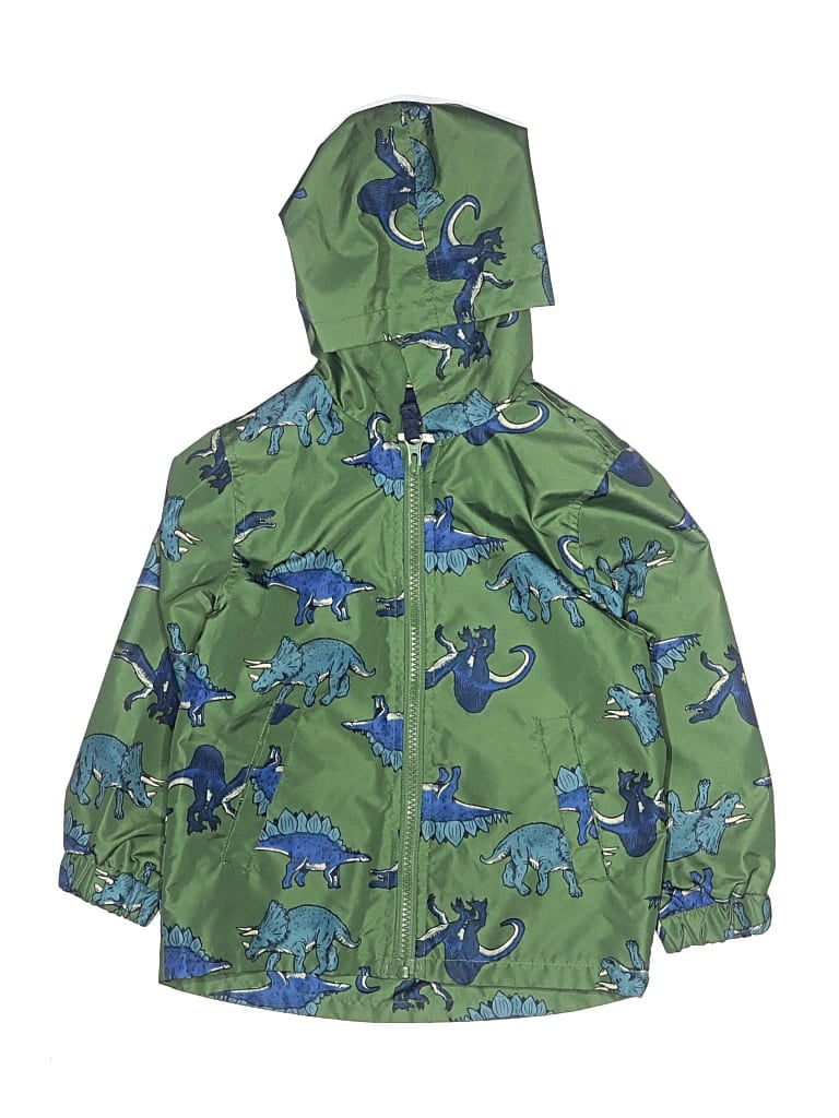 Pre-owned Carter's Kids' Raincoat In Green