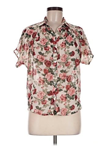 Charlotte Russe Short Sleeve Blouse (view 1)