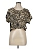 Atmosphere Animal Print Gold Short Sleeve Top Size UK 12 / US 8 - photo 1